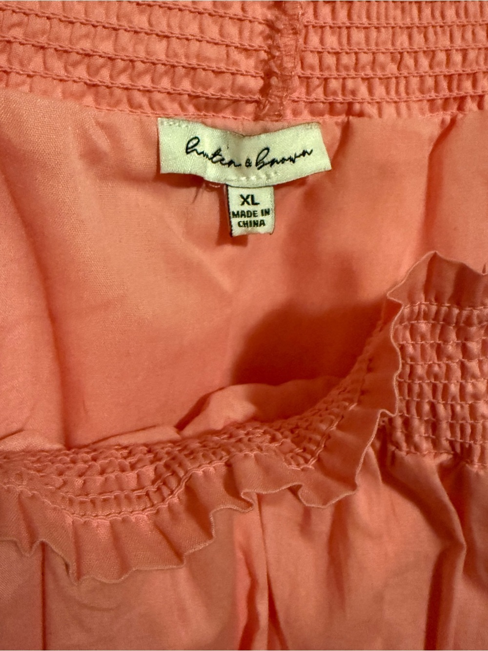 Hunter & Brown Smocked Waist Pink Midi Skirt - Picture 3 of 3